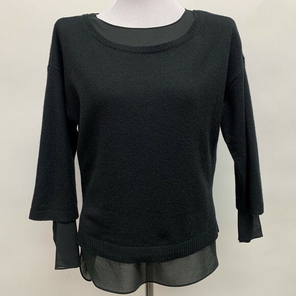 Ann Taylor Women's Sweater Small Black Wool Blend NWT - Picture 1 of 10